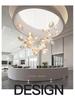 Designer Glass Cloud Staircase Pendant Light for Loft or Villa Living & Dining Rooms