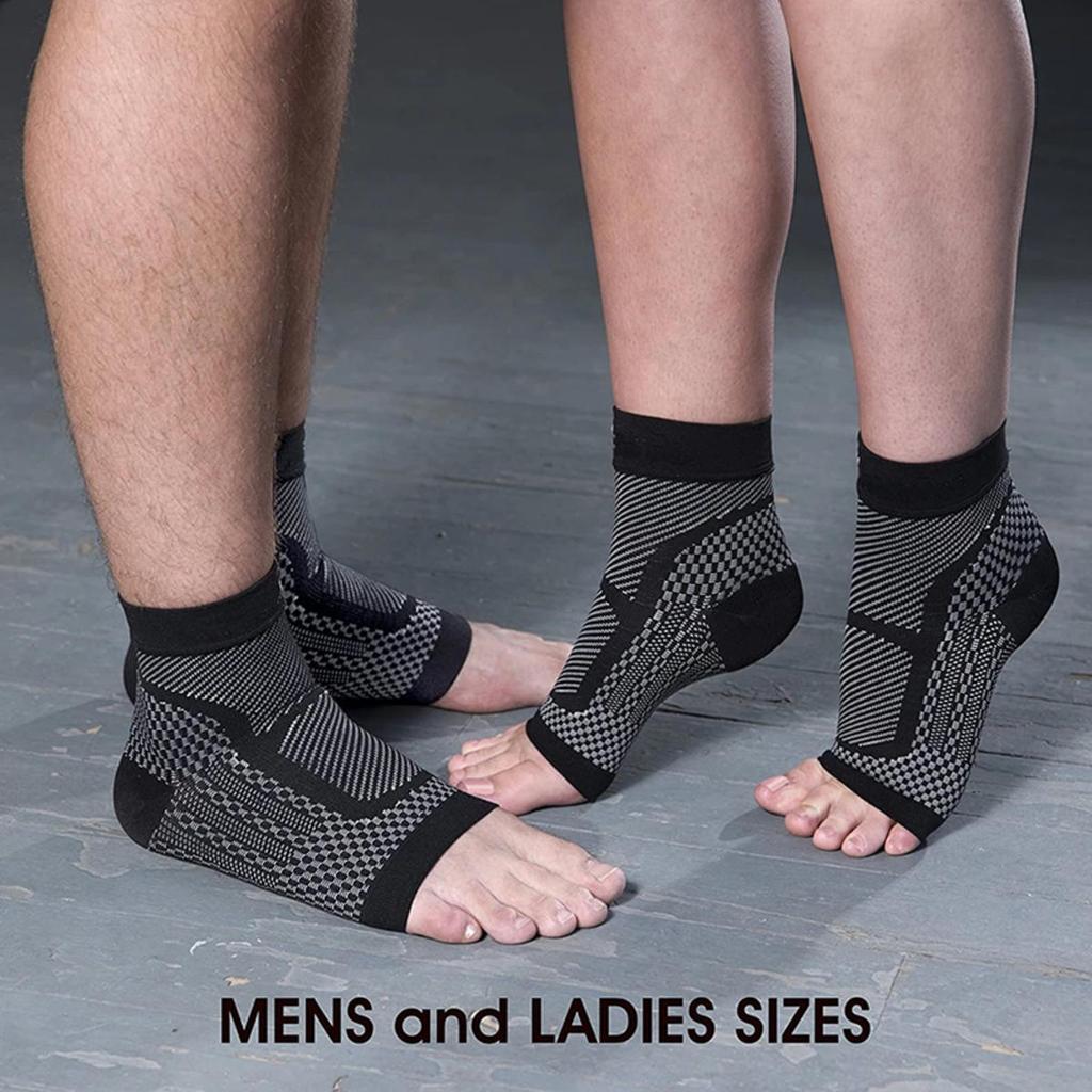 1pair Sports Ankle Support Brace Socks Tendonitis Plantar Fasciitis Joint Pain Relief Compression Socks Ankle Protection Sleeve for Men Women
