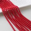 Contas de Pérola Sintética Vermelho Flamejante Shi Jia para Fazer Joias DIY
