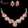 Prom Wedding Bridal Crystal Crystal Stone Waterdrop Necklace Earring Jewelry Set Accessories