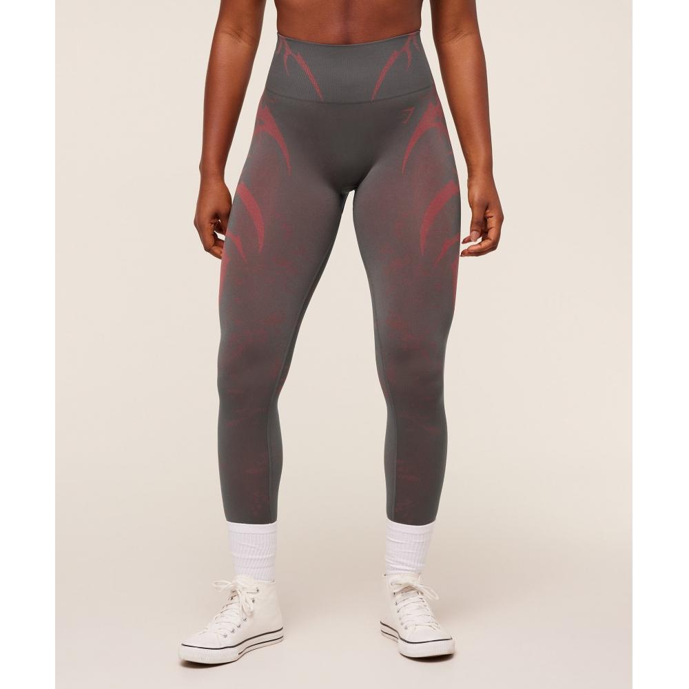 Gymshark Storm Seamless LegginGs Gs Dark Grey Gs Zesty Red B5b8o Gdy6