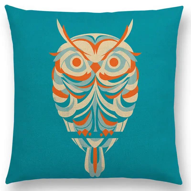Najnowsze Wspaniałe Kolorowe Ptaki Sztuka Abstrakcyjna Paw Wrona Sowa Orzeł Koliber Poszewka na Poduszkę Sofa Poduszka Dekoracyjna