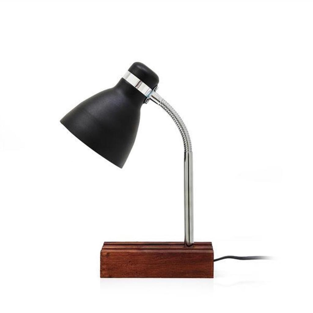 Nisa Luce Spiral Holztischlampe Walnuss