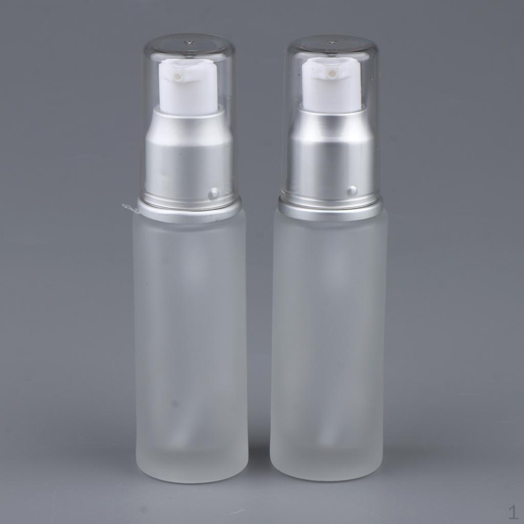 Bottle, Refillable Cosmetic Glass Bottles, 2 Pieces, 30ml