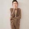 Women's Cashmere V-Neck Knit Cardigan - Warm, Loose, Slimming Sweater for Autumn & Winter