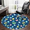 1pc Alphabet Pattern Education Round Carpet, Made of Polyester,Office Chairs, Living Rooms, Or Bedrooms, a Cool Rug for The Living Room.ydt26040