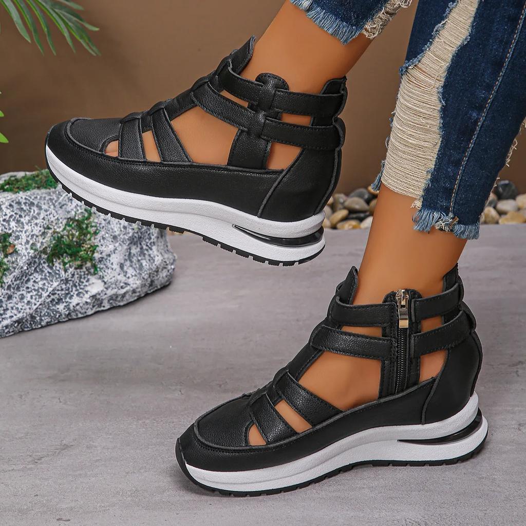 Sandals for Women Fashion Ankle Strappy Casual Beach Sandal Summer New Wedge Heels Sandals for Women Non Slip Platform Sandalias