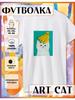 T-shirt with Portrait Cats Print