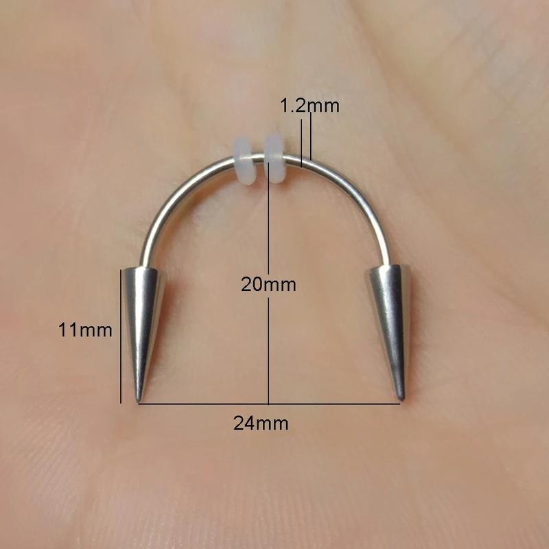 Fashion Lips Ring Stainless Steel Septum Piercing In Mouth Ring Puncture Earrings Hoop Nose Ring Body Piercing Jewelry LS