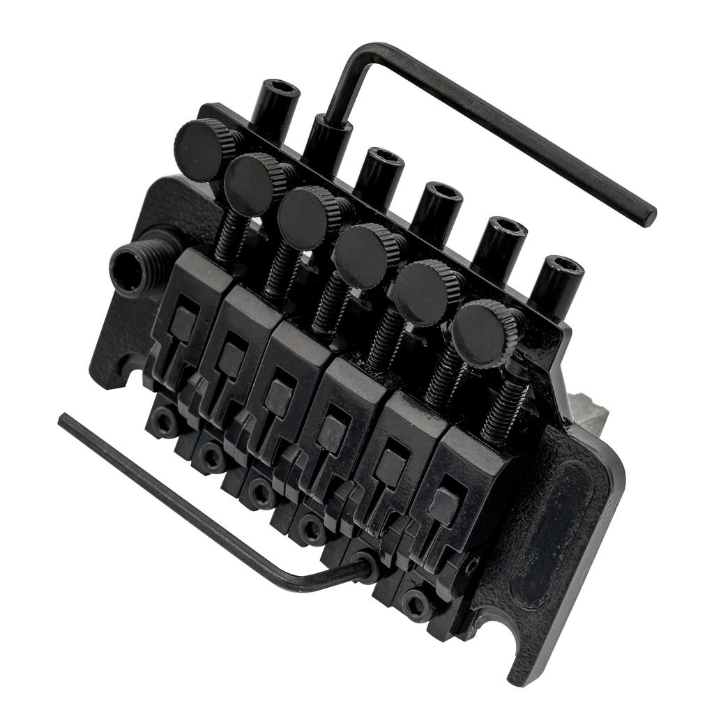 Musiclily Basic Locking Tremolo Unit Bridge, Floyd Rose Type, for Floyd Rose Electric Guitars, Black