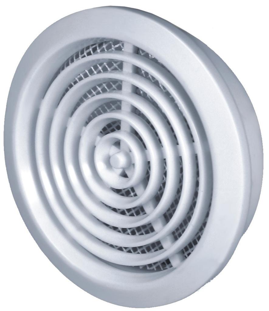 White Ventilation Grille For An 80 Mm Opening