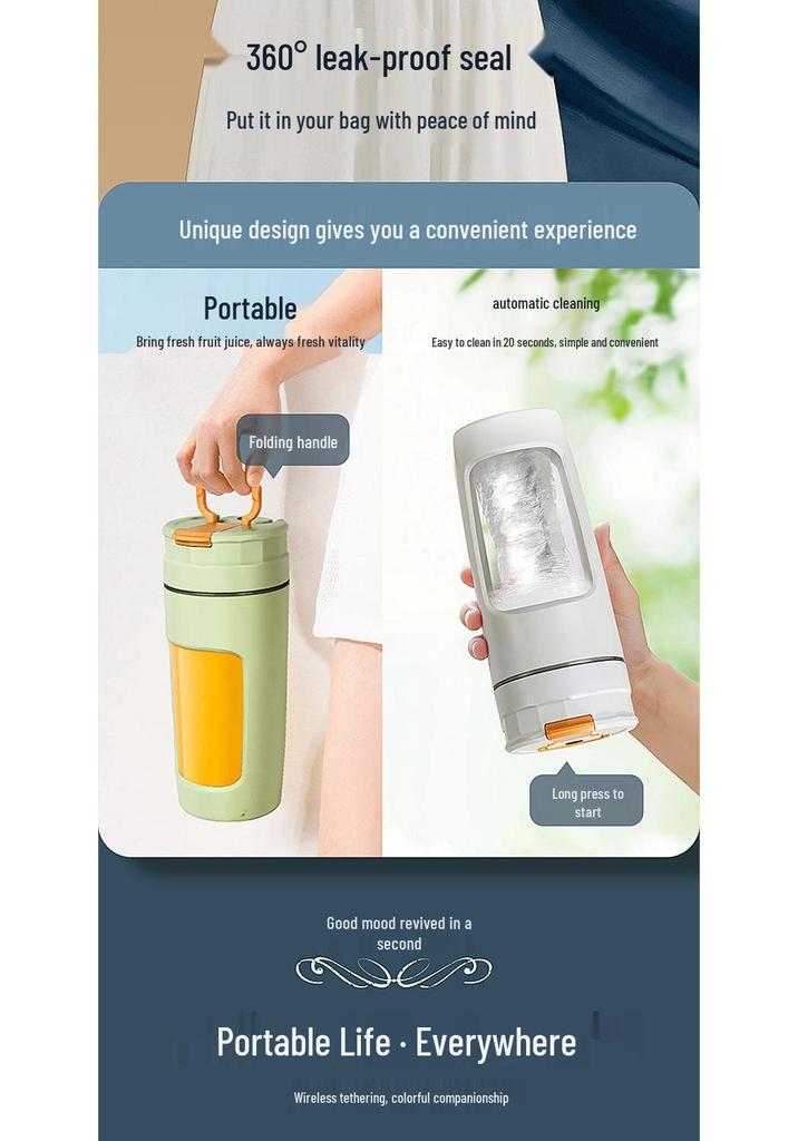 Portable Electric Juicing Cup: Automatic, Silent, Fresh Juice Maker for Home