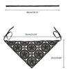 Florales Haar-Bandana Gestricktes Kopftuch Damen Bandana Handgefertigt Gehäkeltes Haartuch Dreieckiges Stirnband mit Bändern