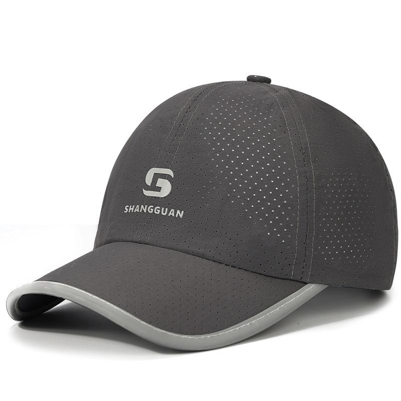 Fully Baseball Cap Perforated Reflective Sun Hat Outdoor Sports Breathable Logo