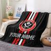 Custom Name Sheffield United Flannel Blanket, High quality Comfortable for All Seasons, Home Decor, Warmth and Comfort