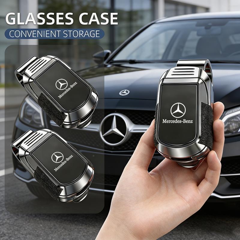 Car Sun Visor Glasses Clip Sunglasses Storage Bracket Sticker For Mercedes Benz AMG W203 W206 W220 W205 W211 W212 W201 W168 W108
