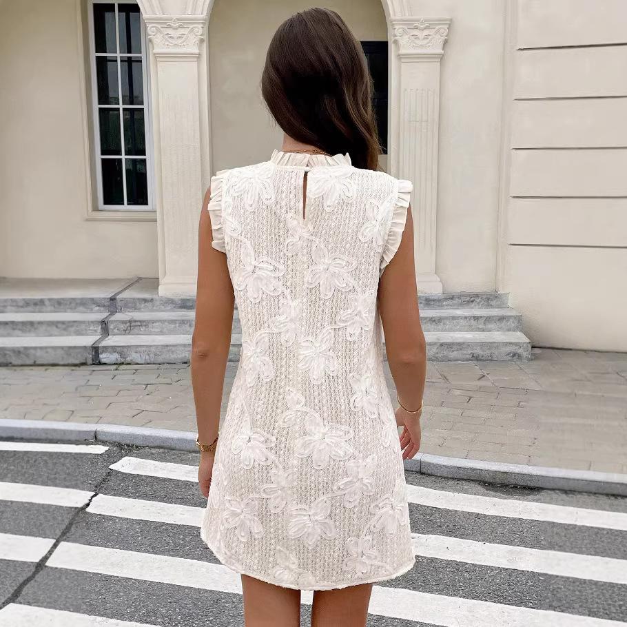 2026 Spring/Summer New Women's Sweet Style Design Dress Sleeveless High Quality Lace Embroidered Tank Top Stylish Openwork Dress