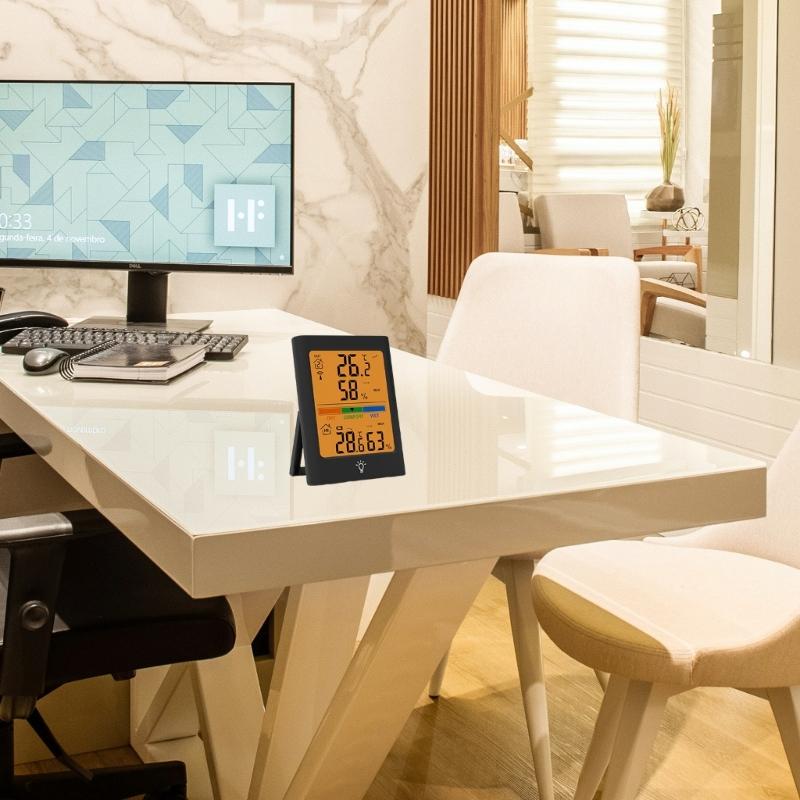 Hygrometer Humidity Gauge Meter Wireless Indoor Outdoor Thermometer Room Thermometer for Home Temperature & Humidity