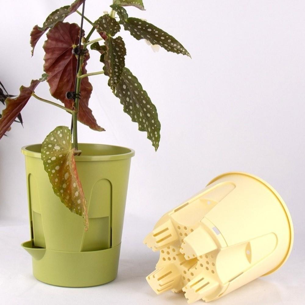 Plastic Self Absorbing Flowerpot Water Storage Tall Drain Holes Breathable Flowerpot Large Capacity Thickened