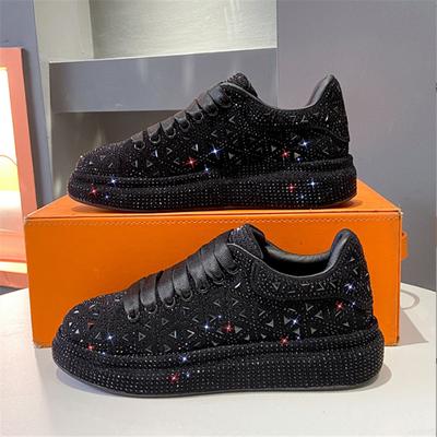 New Men Women  Rhinestone Pattern All Match Brand Shoes Women Causal Flats Loafers Sports Walking Sneakers Zapatos Hombre