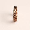 Solid Copper Twisted Rope Ring, Braided Stacking Band, Pure Copper Wedding Ring, Anniversary Gift for Her