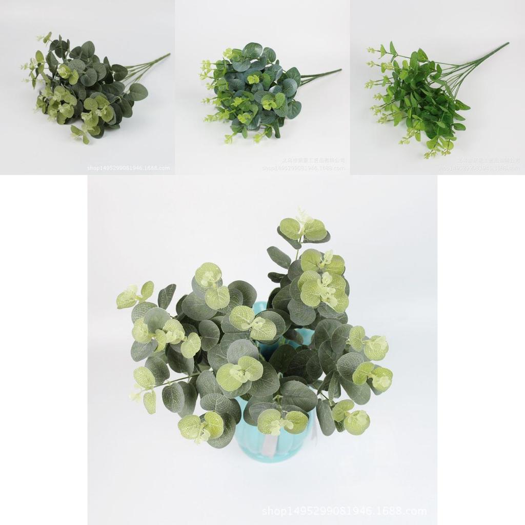 Faux 4prong Silk Eucalyptus Robusta Smith For Wedding Or Garden Landscape Arrangements
