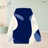 Girls Long Sleeve Hooded Pullover Abstract Printed Navy And White Sweatshirt