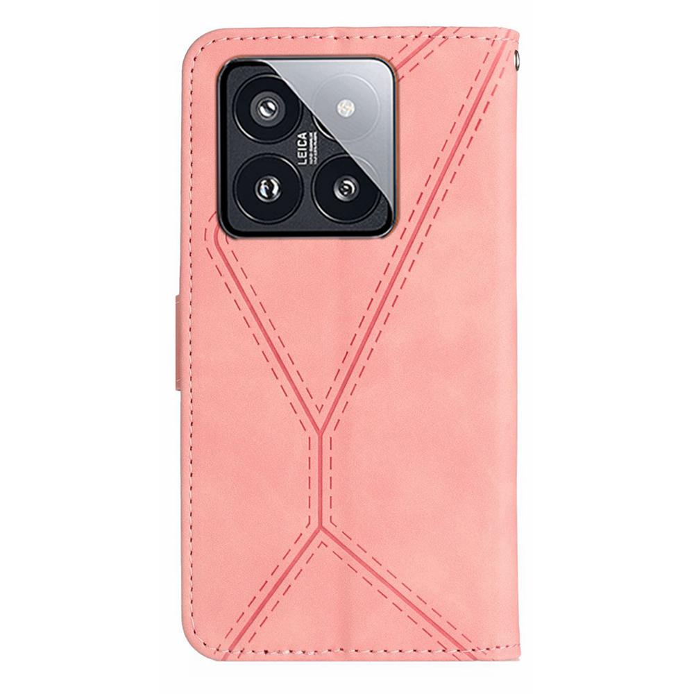 HT05 For Xiaomi 14 Case Leather Skin-touch Anti-scratch Wallet Phone Cover