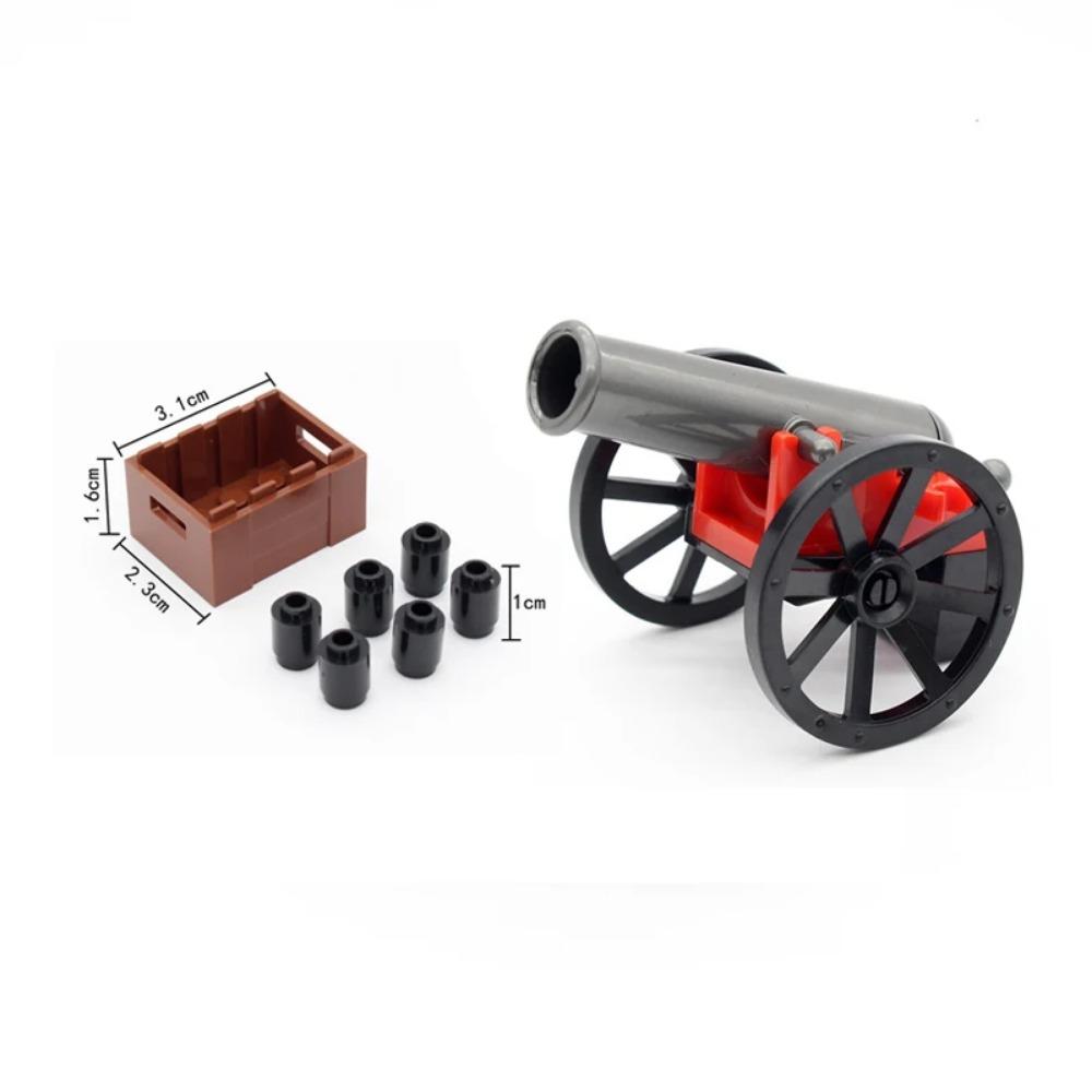 MOC Military Building Blocks Figure Napoleon Wars Soldier Accessories Weapon Cannon Sandbag Army Pirate Mini Brick gift X003 DIY