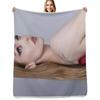 Dove Cameron #17 Throw Blanket Travel Size Cozy Blanket for Plane Train