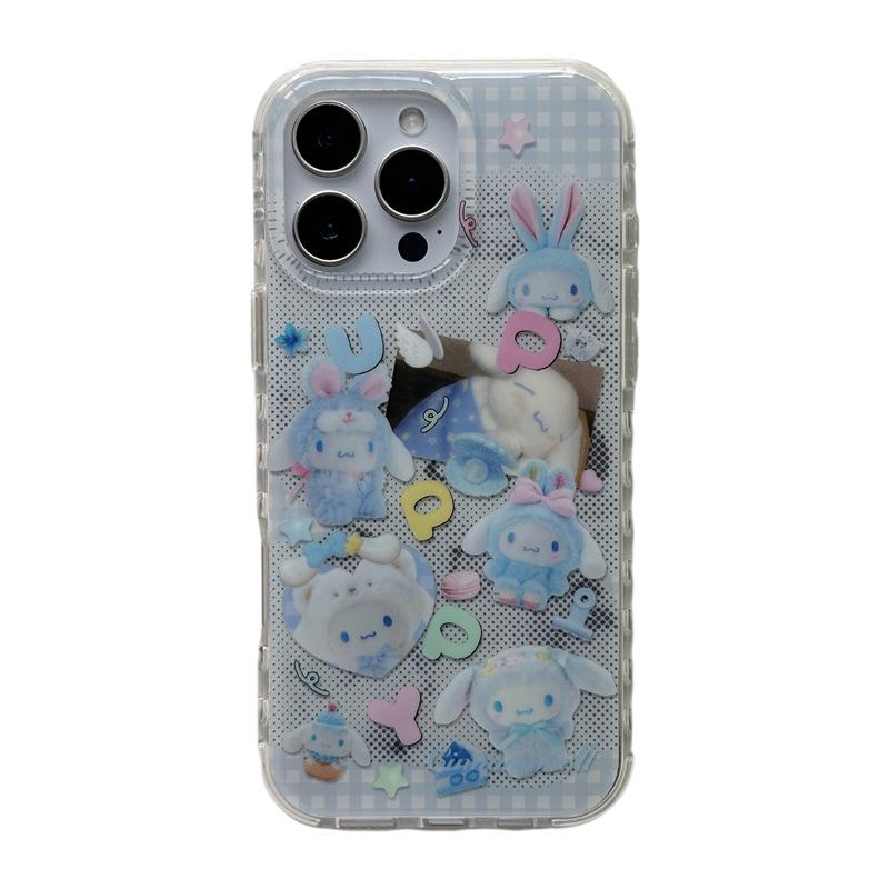 Cinnamoroll iPhone 17 Pro Case, Fits iPhone 13/14 and 15/16 Pro Max, Cartoon Colors