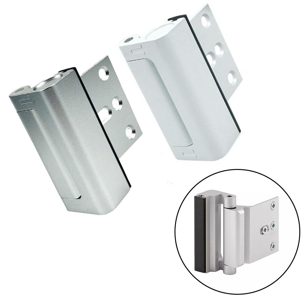 For Swing-in Doors Anti-theft Door Lock Door Reinforcement Lock White Spring-loaded Mechanism Child-safe Design