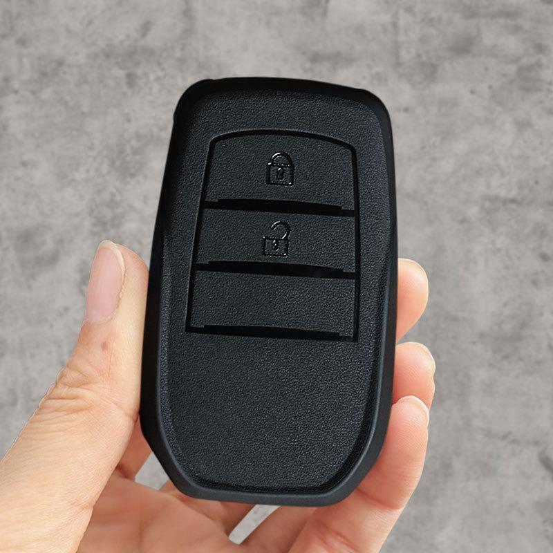 TPU Car Remote Car Key Cover Holder For Toyota Hilux 2024 CHR Revo Yaris RAV4 Auris Innova 2/3 Buttons Remote Keychain