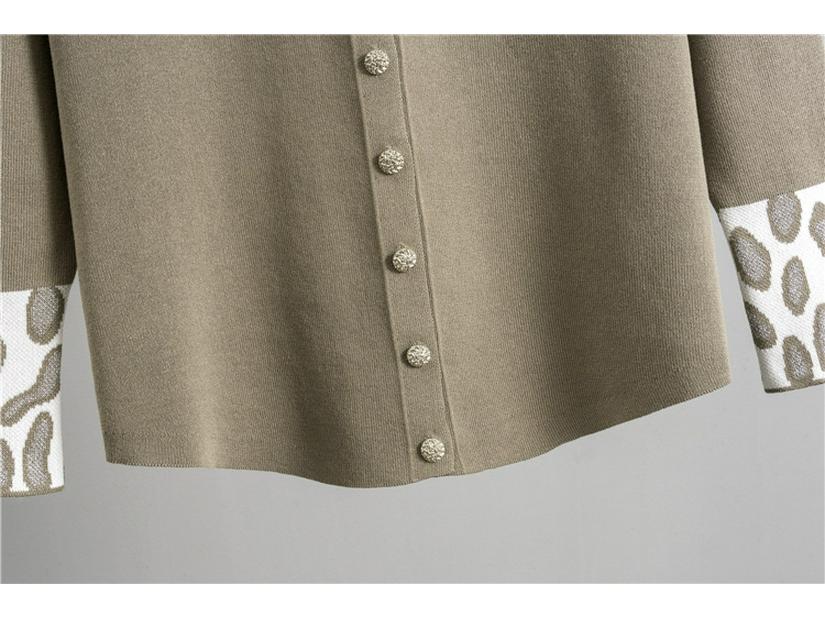 Women's Cross-Border Casual Knit Wide-Leg Pants & Polo Collar Cardigan Sweater Set for Spring/Autumn