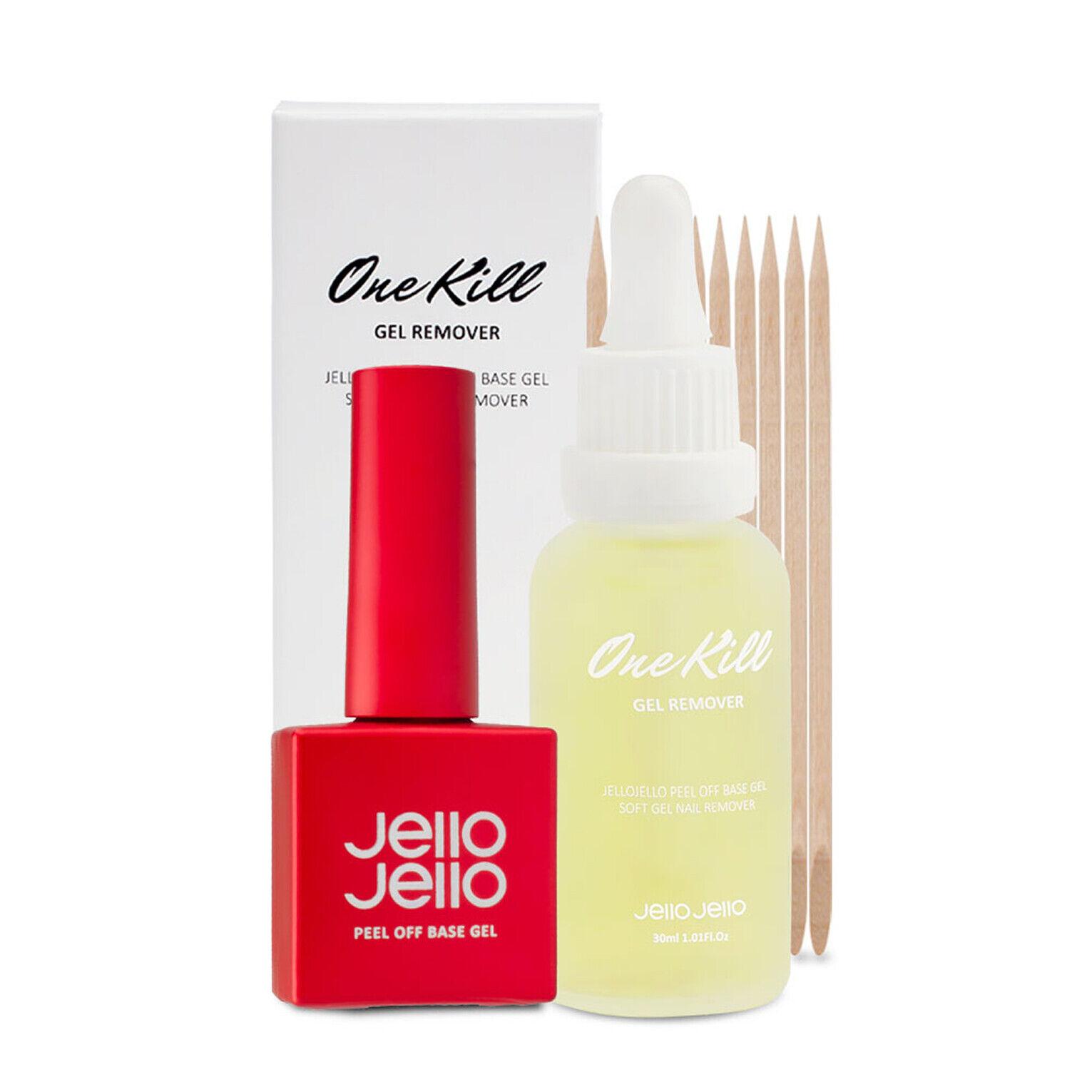 

Базовый гель Jello Peel Off 10 мл + эксклюзивный набор One Kill Gel Nail Remover 30 мл 1Set