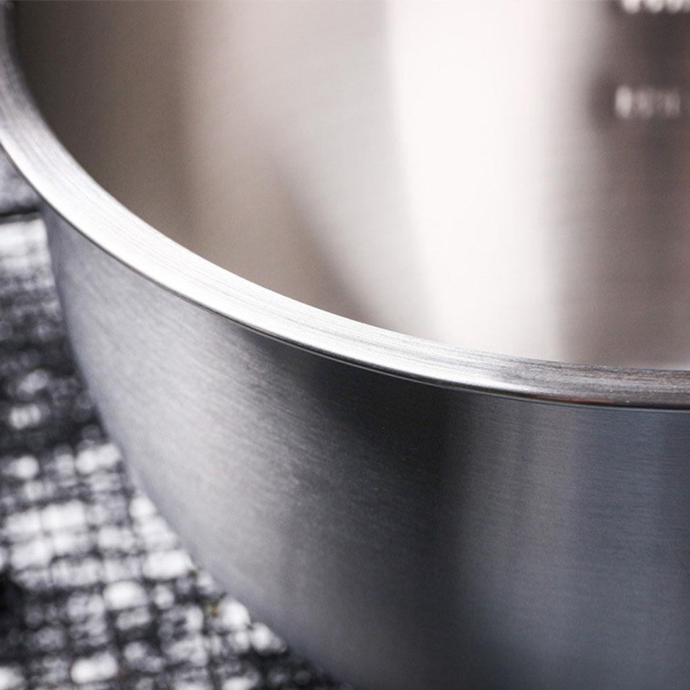 Non Slip Metal Sanding With Scale Kitchen Mixing Bowl Baking Tool Egg Whisking Pan Salad Bowl