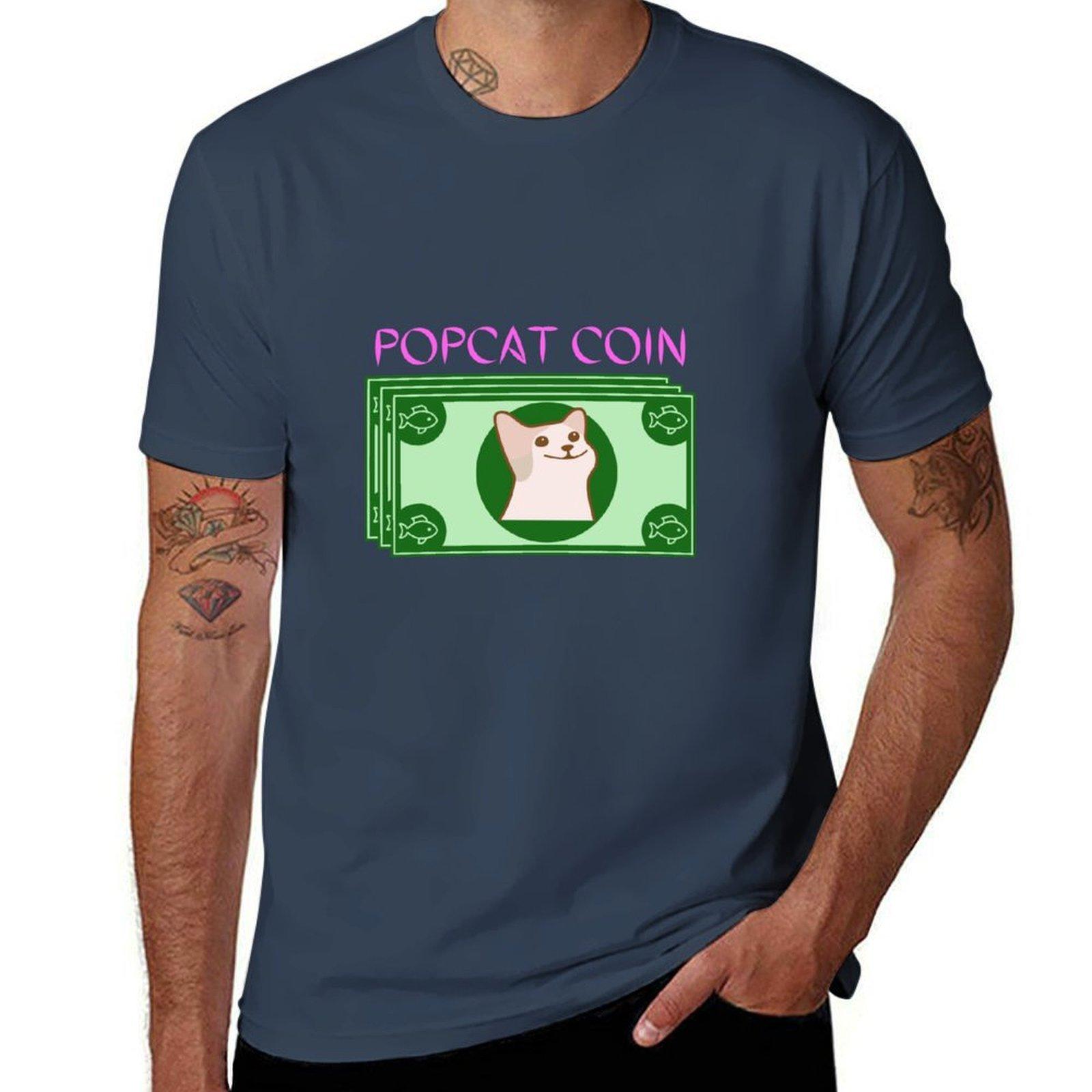 Popcat pet coin meme TShirt t shirt personalised t shirts for man graphic funny TShirt S