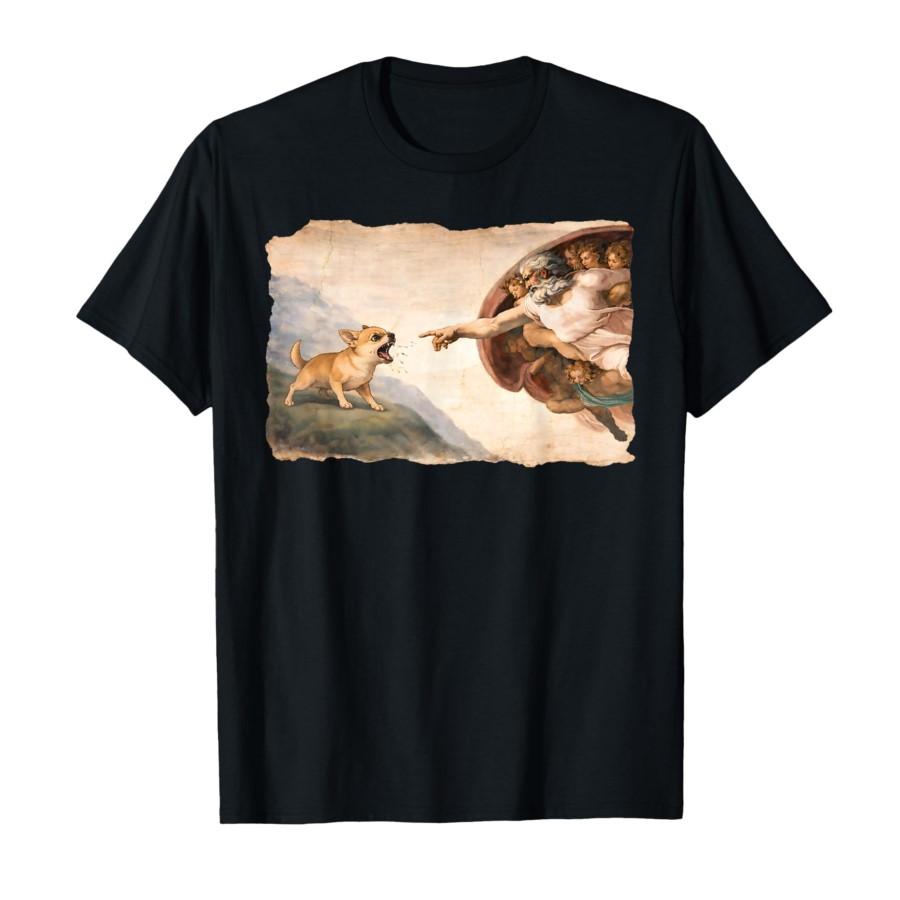

Chihuahua Funny Dog Christian Christianity god Divine Swipe T-shirt For Men Women 100% Cotton T Shirts Short Sleeve Tops 0225... S разноцветный