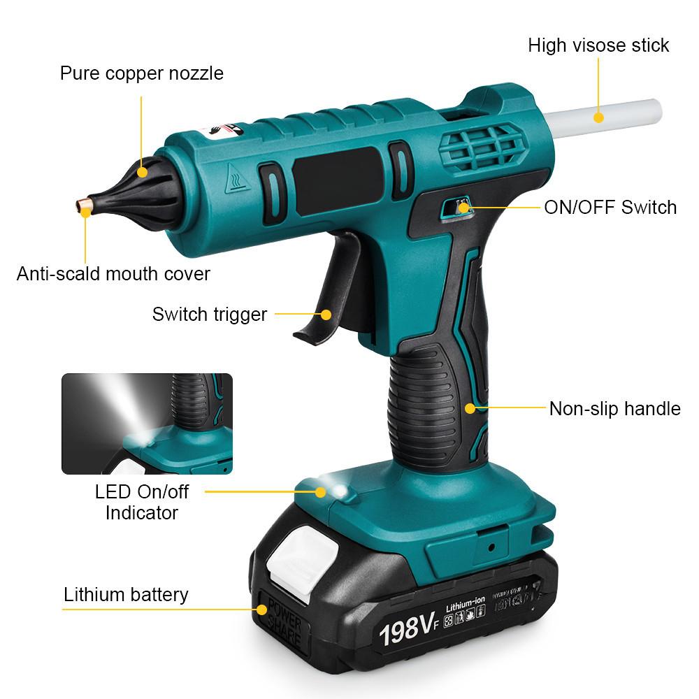 Electric Hot Melt Glue Gun Cordless Portable Handicraft Dedicated Dispensing Machine Rechargeable Home DIY Repair Tool
