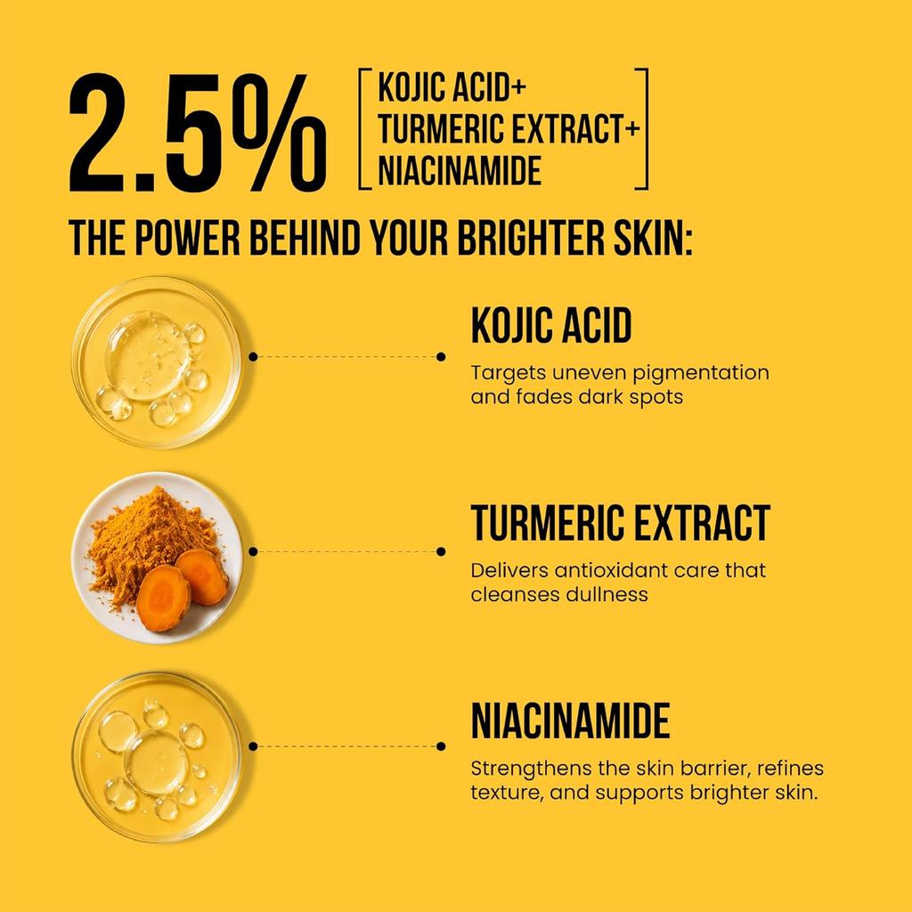 Ghar Kojic Acid Soap for Pigmentation & Dark Spots, 2.5% Kojic Acid, Turmeric, Niacinamide, 2 Pack