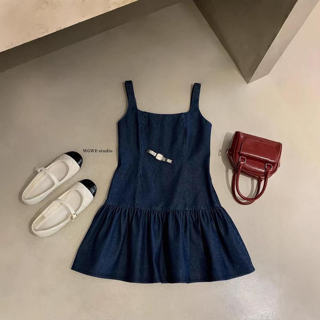 Retro Sleeveless Slimming Denim Dress - WGWE8741 Spring/Summer Collection