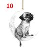 Christmas Decoration Pet Puppy Acrylic Pendant Garland Car Rearview Mirror Dog Hanging Ornaments New Year Tree Home Festoon