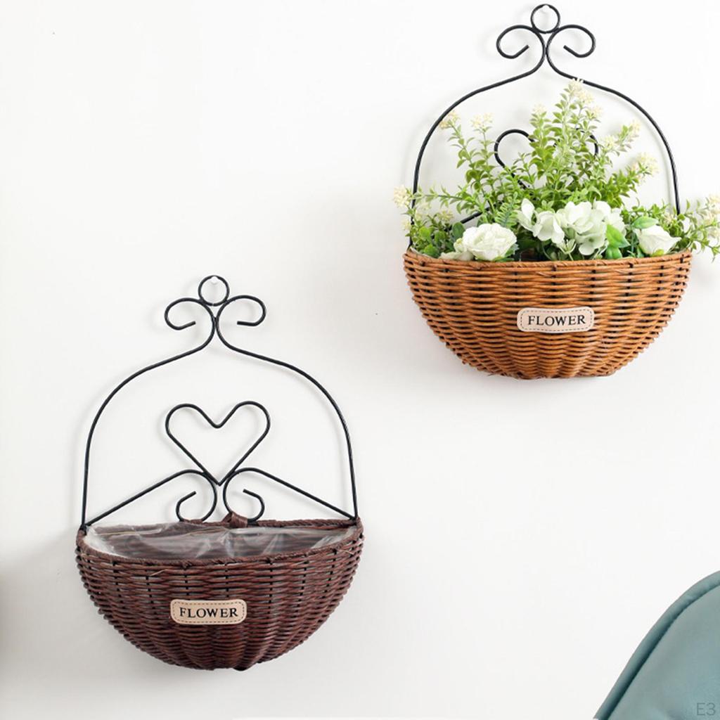 Hanging Planter Wall Flower Basket for Home Decor, Hand Woven, Decorative Planter,