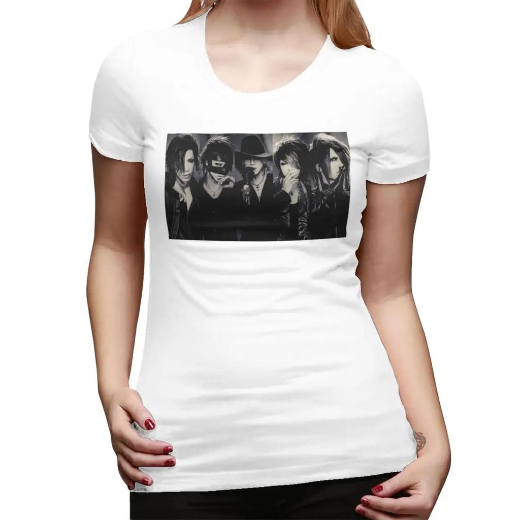 Japonia Rock The Gazette Koszulka Zespołu dla Kobiet Okrągły Dekolt Streetwear Koszulki Damskie Krótkie Letnie Ubrania Top