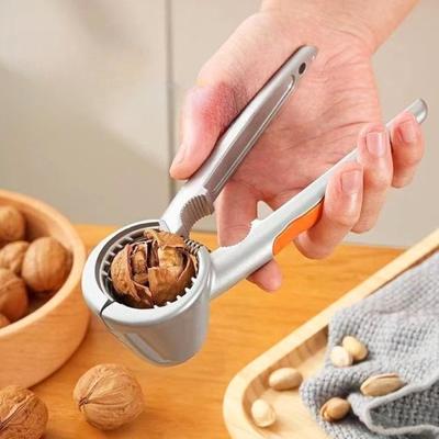1/2Pcs Nut Cracker Heavy Duty Walnut Cracker with Non-Slip Handle Walnut Plier Clip Tool for Home Kitchen