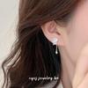 Cui Yan S925 Sterling Silver Korean Sweet Hollow Butterfly Tassel Earrings for Women - High-End Niche Style