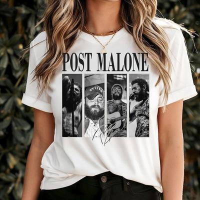 Post Malone Music Rap Vintage Graphic Color Shirt Post Malone Tour Rapper Gift Unisex T-Shirt