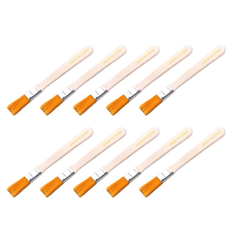 Pack of 10 Small Paint Brushes with Soft Bristles Wood Handle Include 1 Pair Gloves for Edges Painting Wall and Cabinets