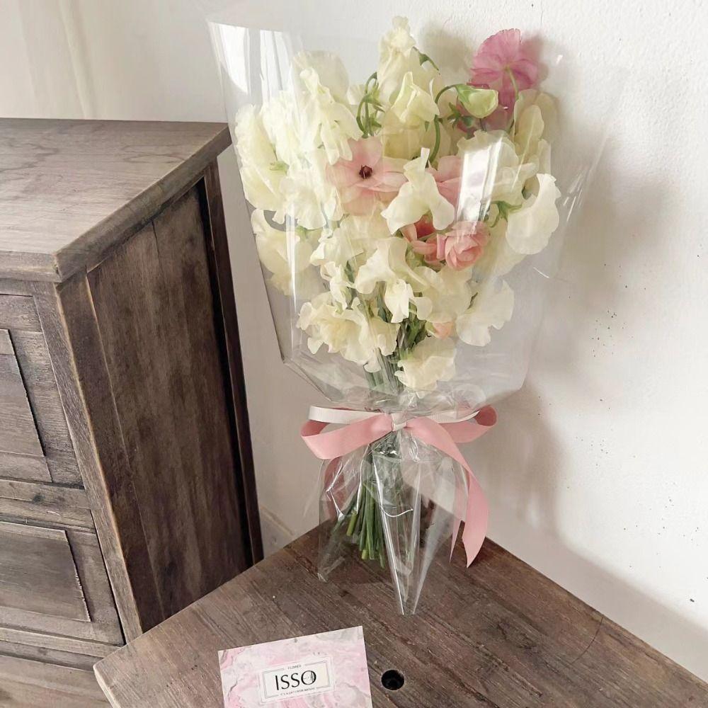 50Pcs Package Supplies Flower Packaging Bag Waterproof Bouquet Packing Material  Wedding