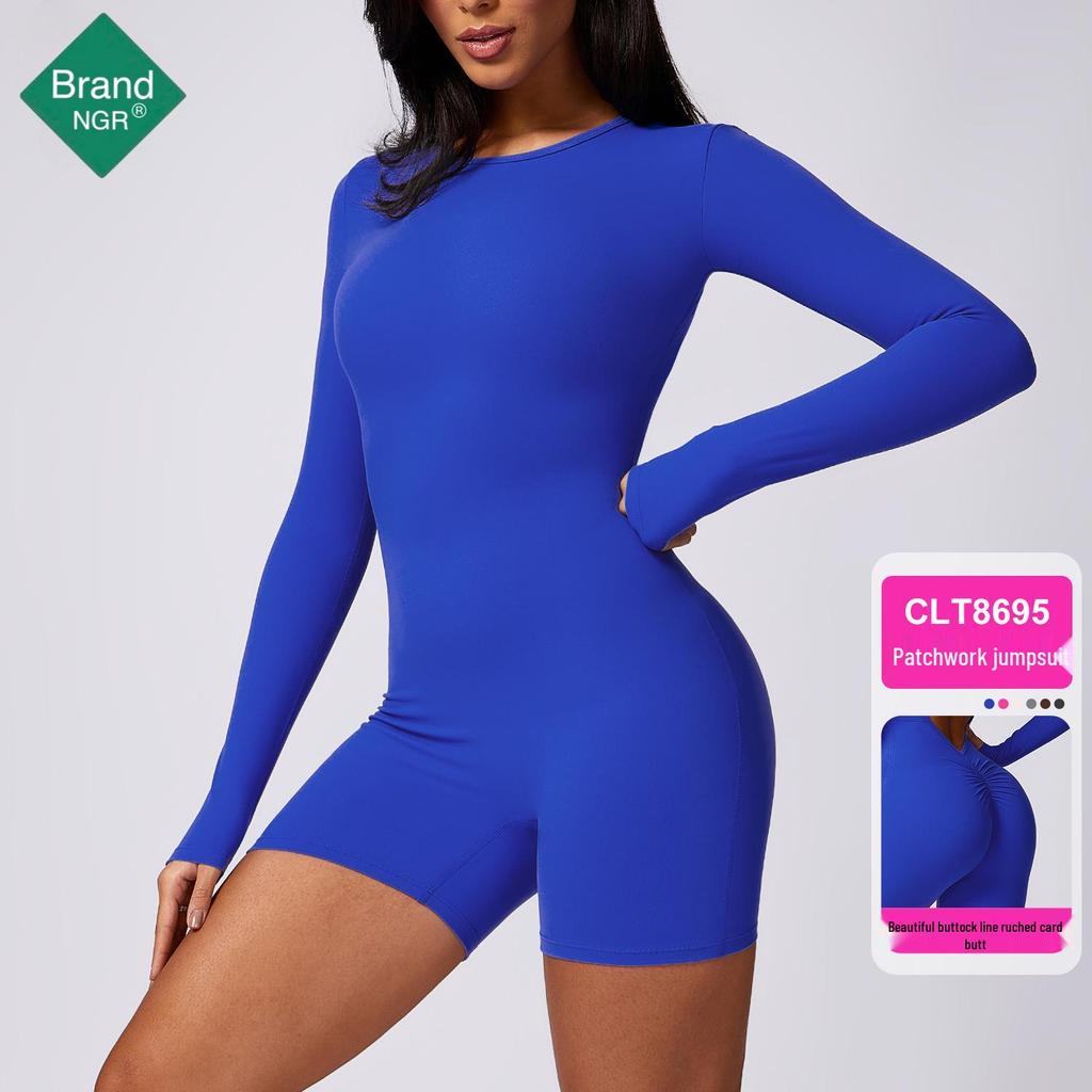 Dámská rychleschnoucí nahá jógová kombinéza: Zvedání boků a zvýraznění zad, zeštíhlující střih